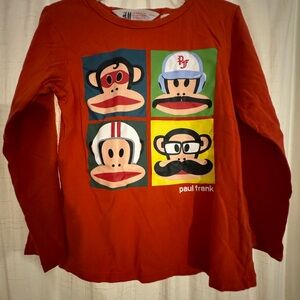 H&M Orange Long-Sleeve Paul Frank Graphic Tee